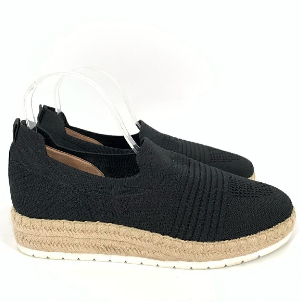 Adrienne Vittadini womens flats size 10 black Espadrilles Flatforms - Picture 10 of 10
